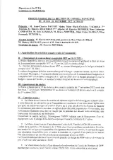 Aperçu du compte rendu du Procès verbal - Conseil municipal du 20 octobre 2022